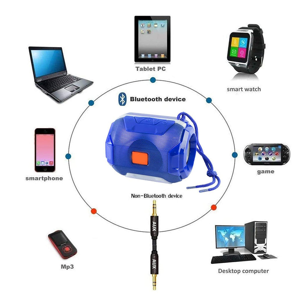 Wireless Portable Bluetooth DJ Bass Speaker , Rechargeable Media Player