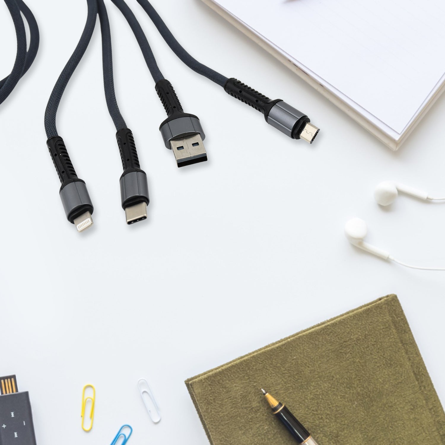 JK 3 in 1 Multi Super Fast Charging Cable (1 Pc / 1200 MM)