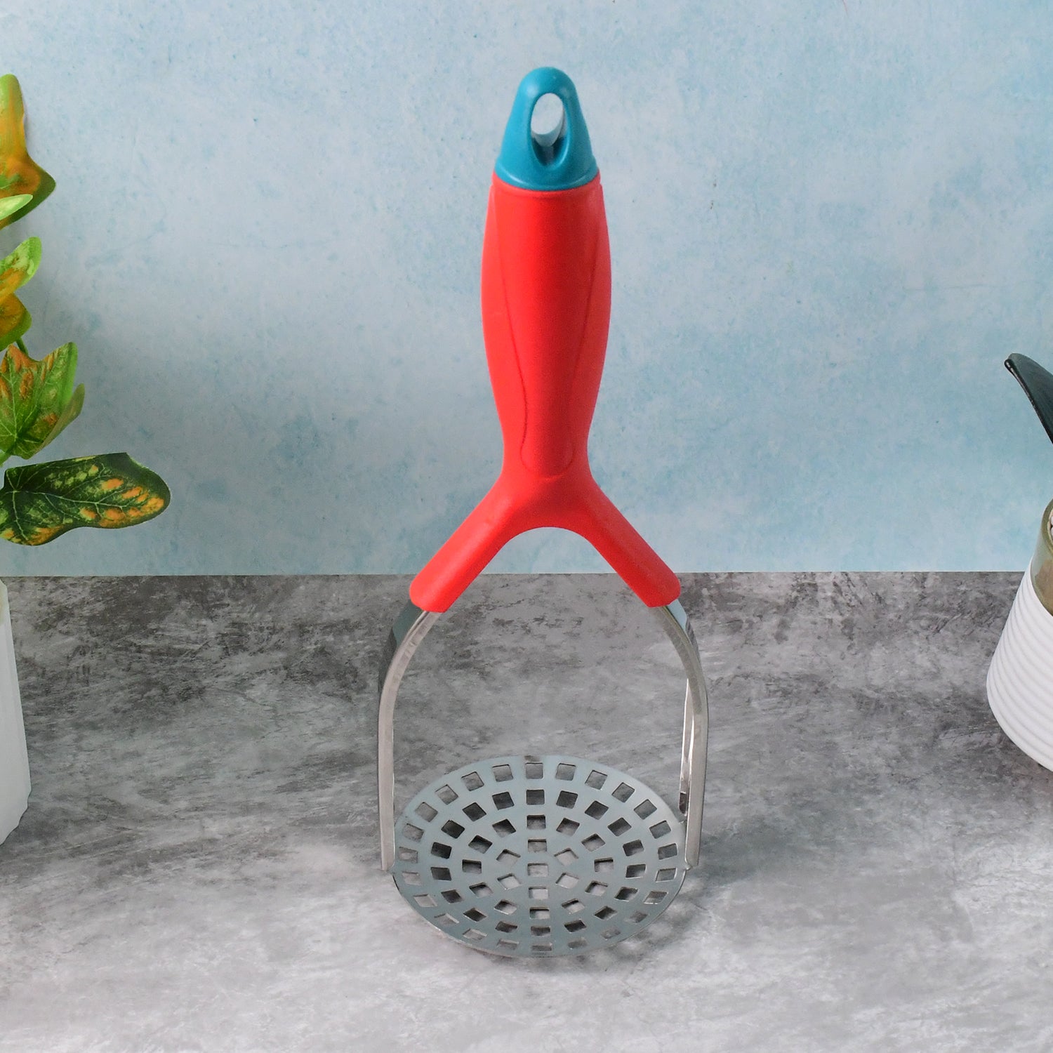 Supermom Kitchen Food Masher | Heavy Duty Masher for Fruits, Veggies & Potatoes | Soft Grip Handle (1 Pc)