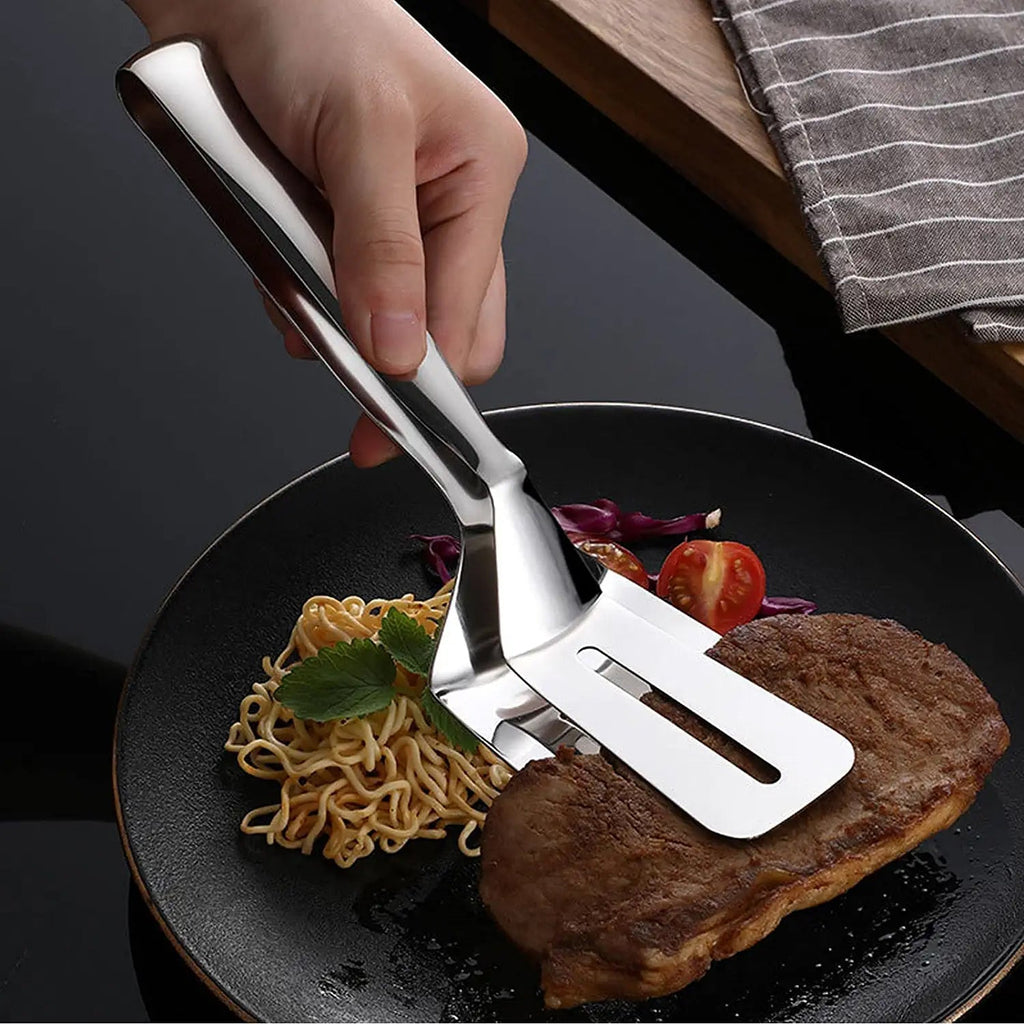 Multifunction Stainless Steel Cooking Tong for Frying & BBQ