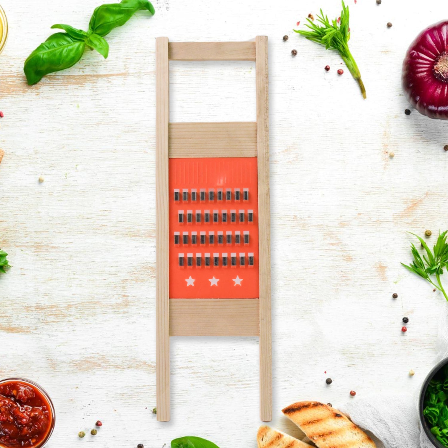 Cucumber Vegetable Slicer Salad Kitchen Wooden Shredder Cutter Grater Slicer