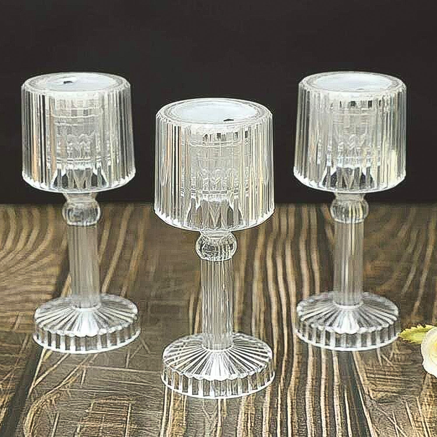 Mini Acrylic LED Desk Lamps Table Lamp Portable Crystal, Diwali (1 Pc / Small)