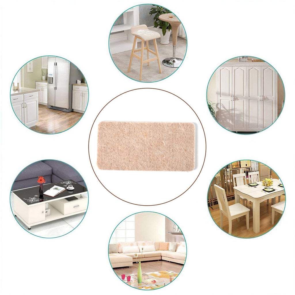 4-Piece Square Felt Furniture Floor Protector Pads