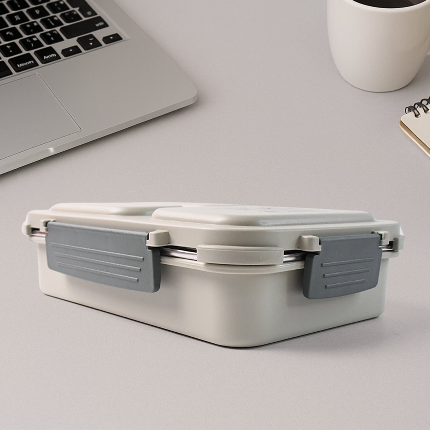 3-Compartment Stainless Steel Lunch Box (1 Pc)