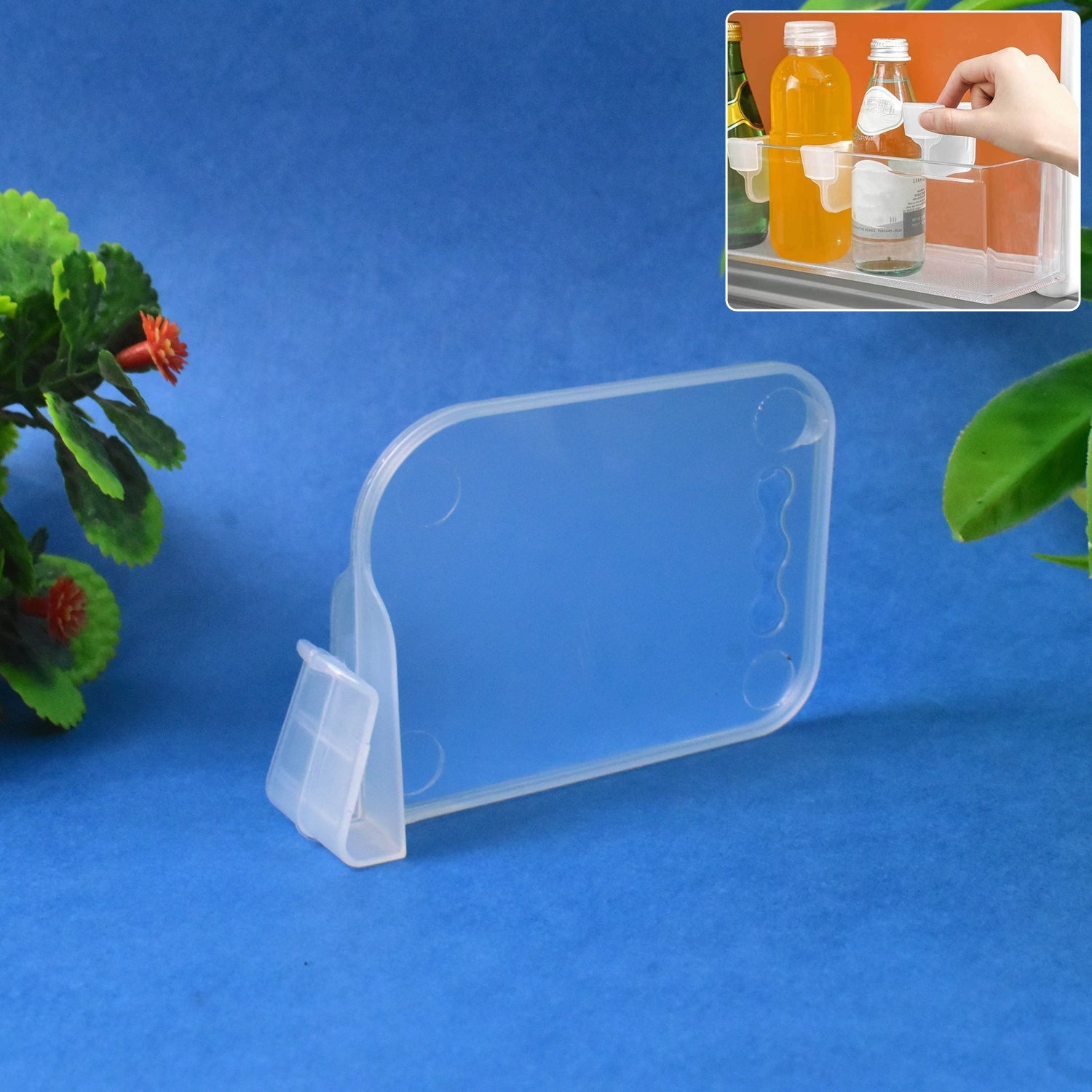 Plastic Storage Baskets Space allocator, Refrigerator Organizer Bins partition Clip (10 Pcs Set)