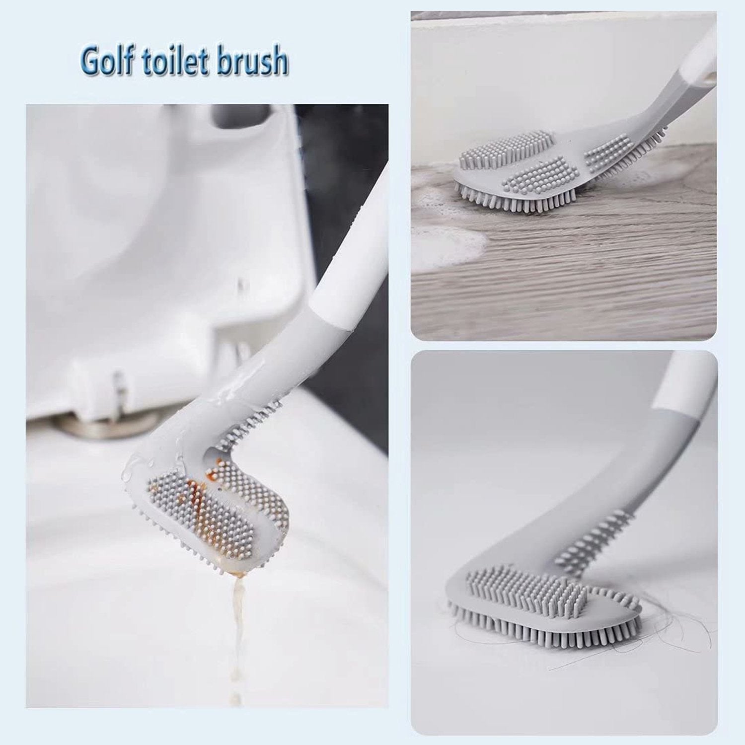 Golf Toilet Cleaner Brush  & Magic Sticker Holder