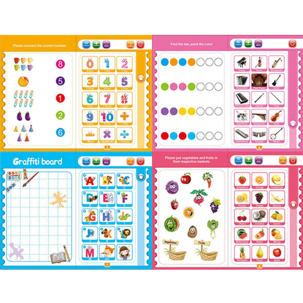 Musical Learning Study Book with Numbers, Letters