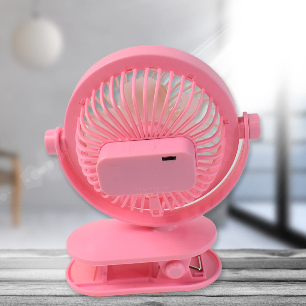 USB Portable Mini Desk Fan with Light – Personal Table Fan for Office, School & Home Use (1 PC)