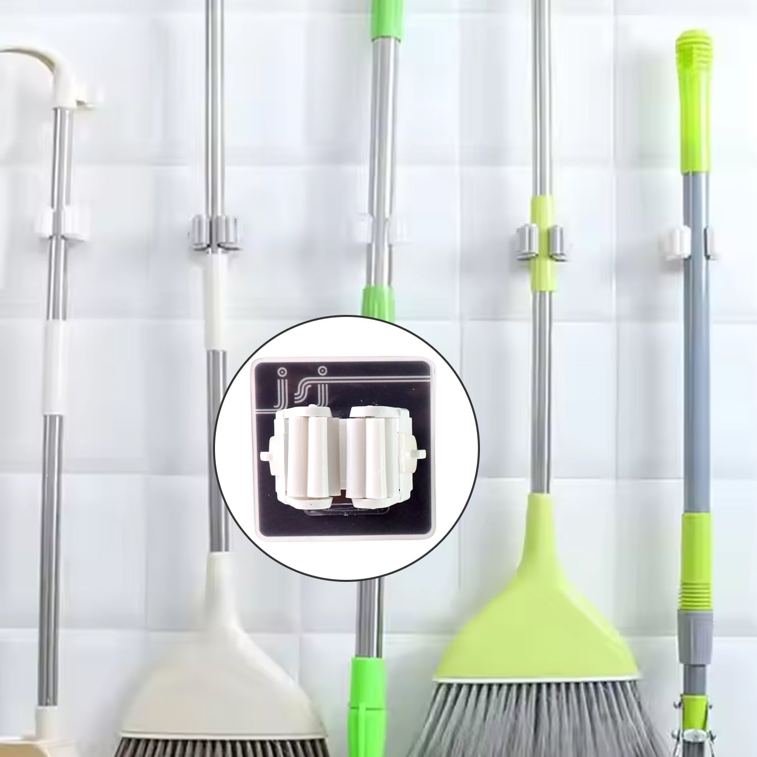 Wall Mounted Mop Broom Hanger Holder (1-Layer)