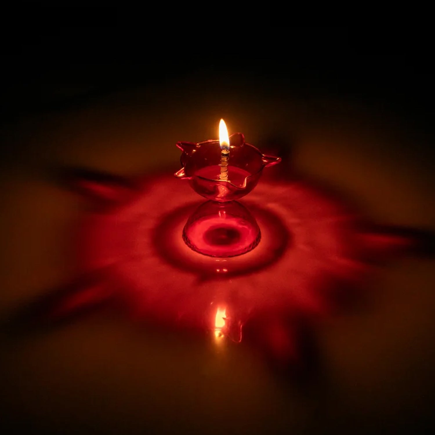 Colourful Reflection Diya Combo Plastic Candle Cup with Multi Shape, Diwali (4 Pcs Set)