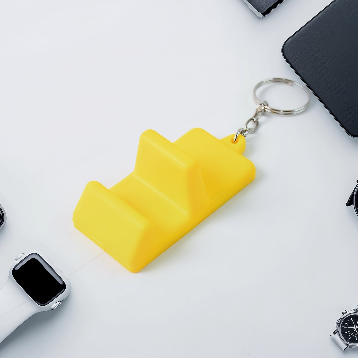 Customized / Personalized Plastic 2-in-1 Mobile Stand Keychain (1 Pc)
