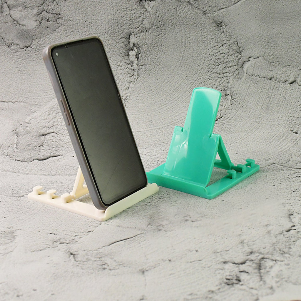 Customized / Personalized Adjustable Foldable Plastic Mobile Phone Stand Holder (1 Pc)