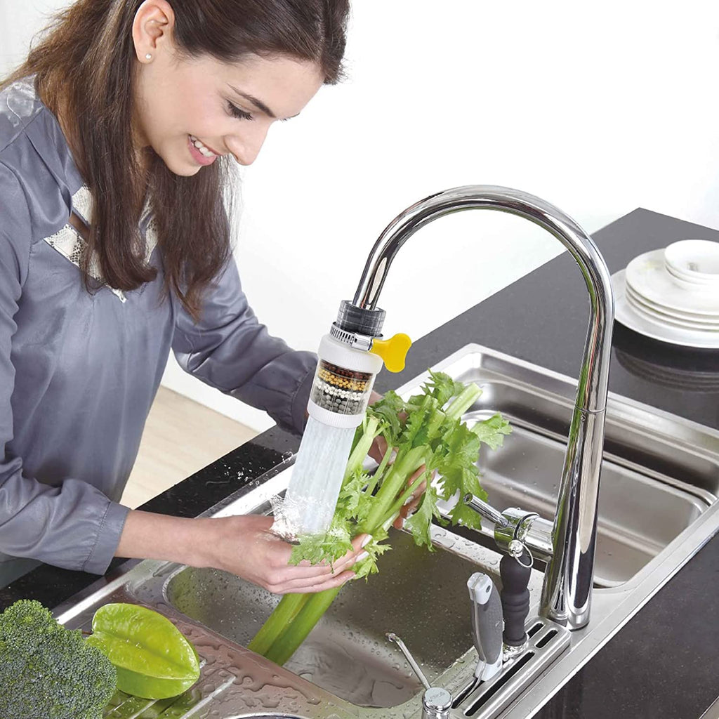 Kitchen Faucet Water Filter Tap Purifier - 4 Layer Activated Carbon for Clean Water