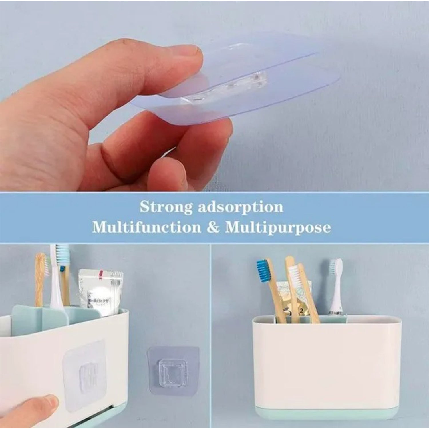 Transparent Adhesive Male Hook Used For Hanging Various Types Of Items (1Pc)