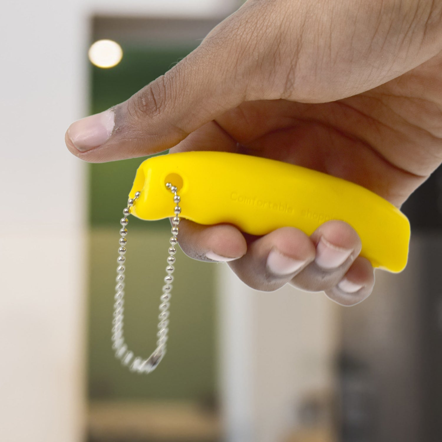 Silicone Portable Bag Device Bag Filter Hand Shopping Bag Carry Tool Key Chain (1 Pc)