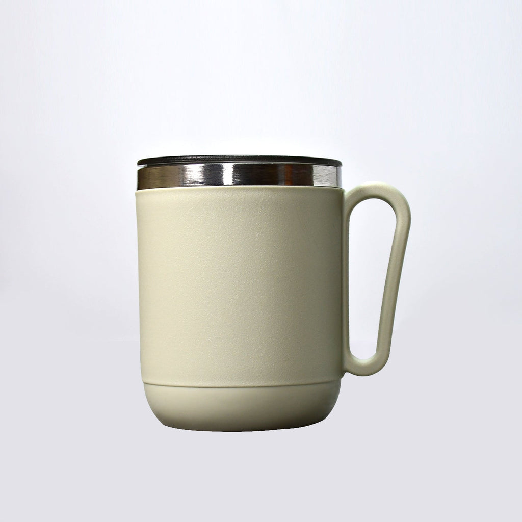 Customize Ganesh Premium Stainless Steel Coffee Mug with heat resistant mug lid. Approx 400Ml mug.