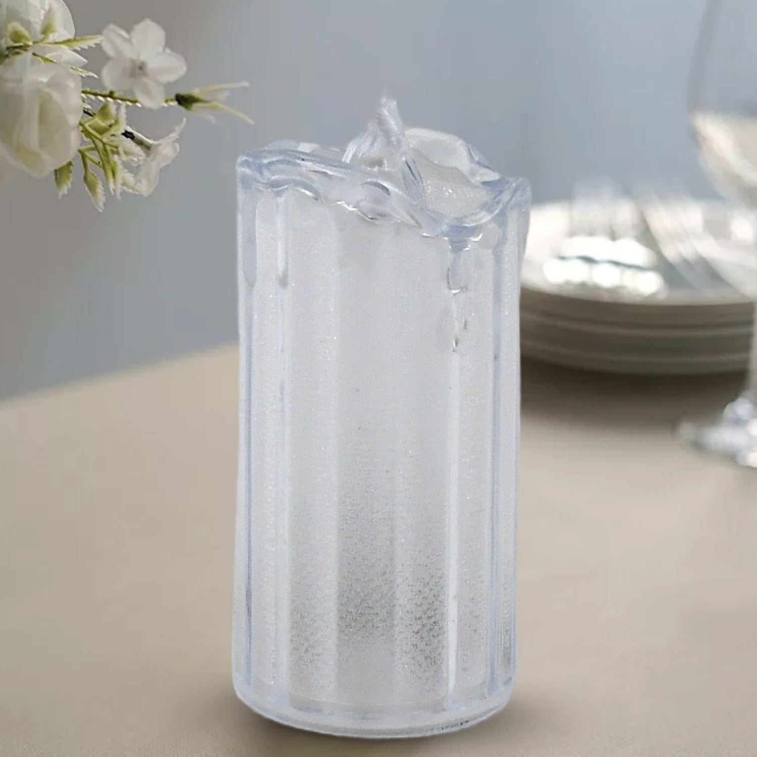 24 Pc Flameless and Smokeless Decorative Melting Candles LED Tea Light Candle Flickering Electronic Candle, Diwali