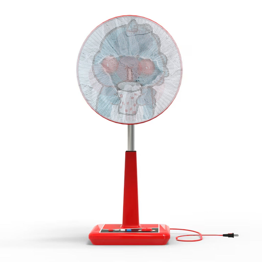 Cute Cartoon Character Fabric Mesh Fan Cover (1 Pc / Mix Design)