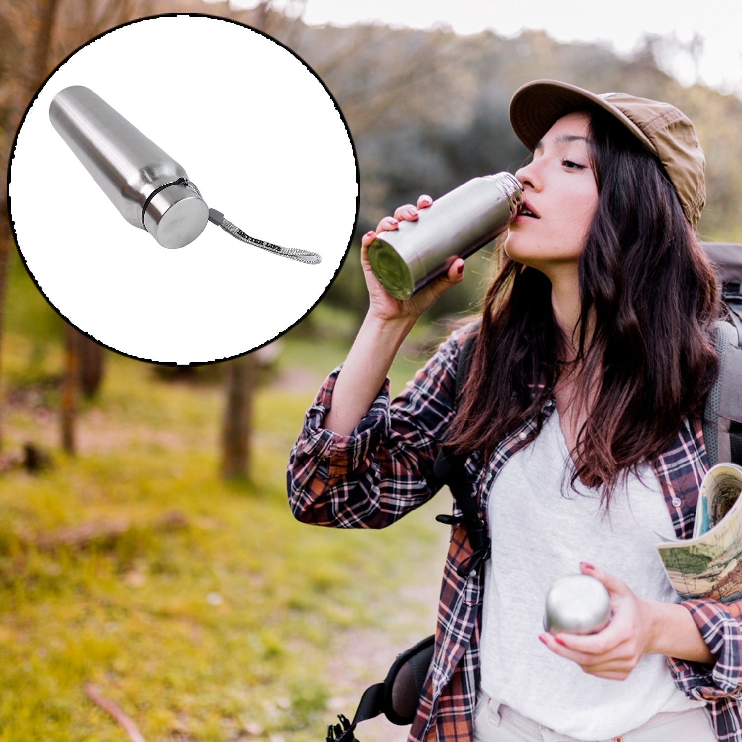 Customize Stainless Steel Single Wall Drink Water Bottle (1000 ML)