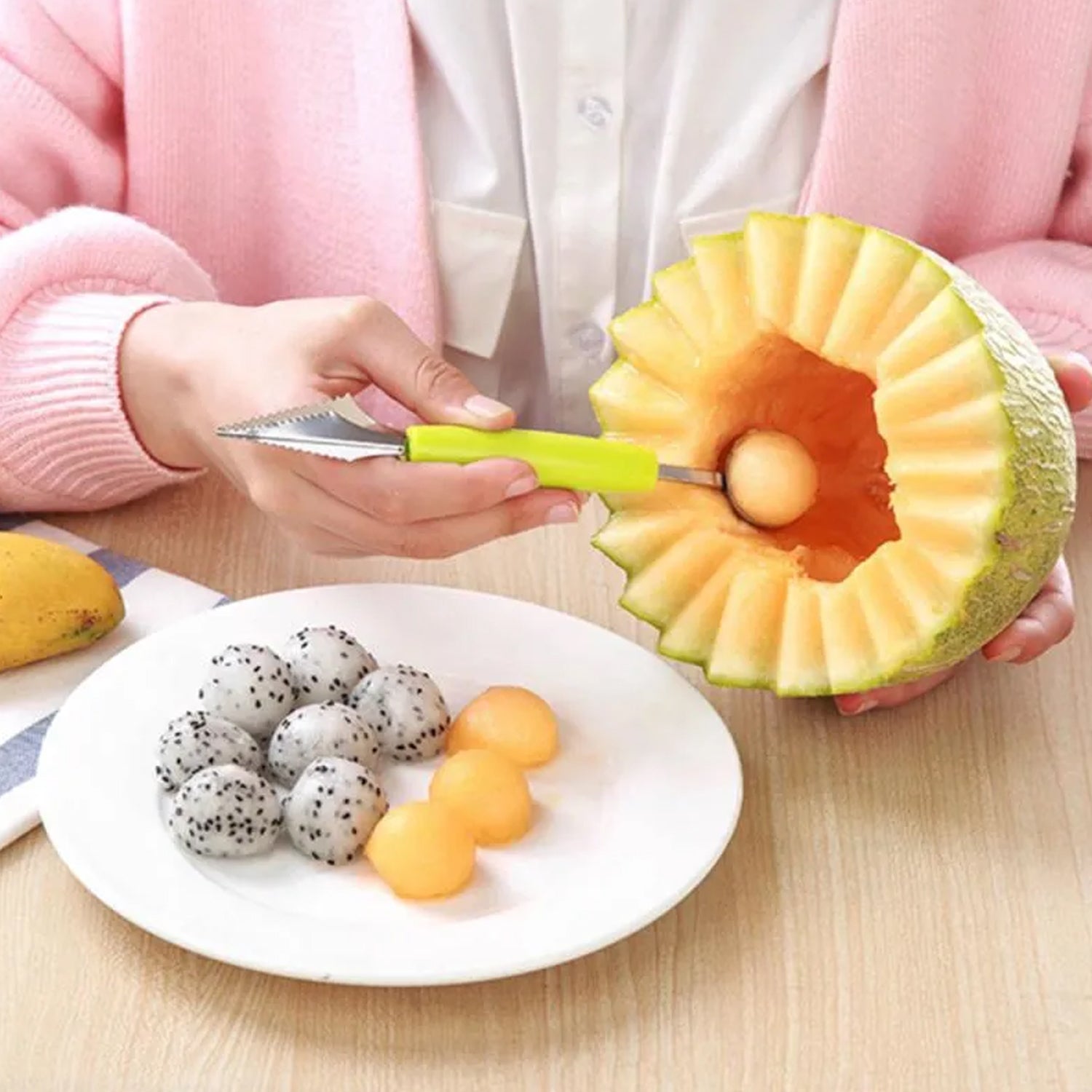 Multifunctional Fruit scooper & peeler  Garnish Kit