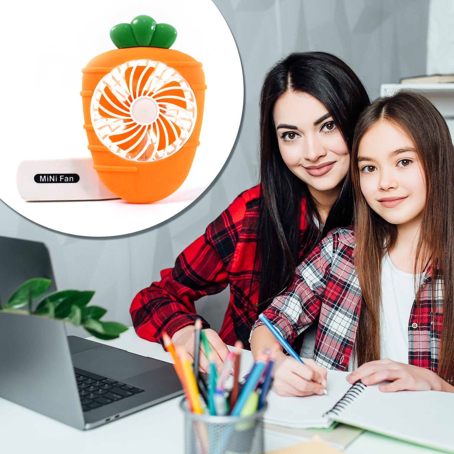 Rechargeable Handheld Mini Fan (Battery Not Included / Mix Colour)