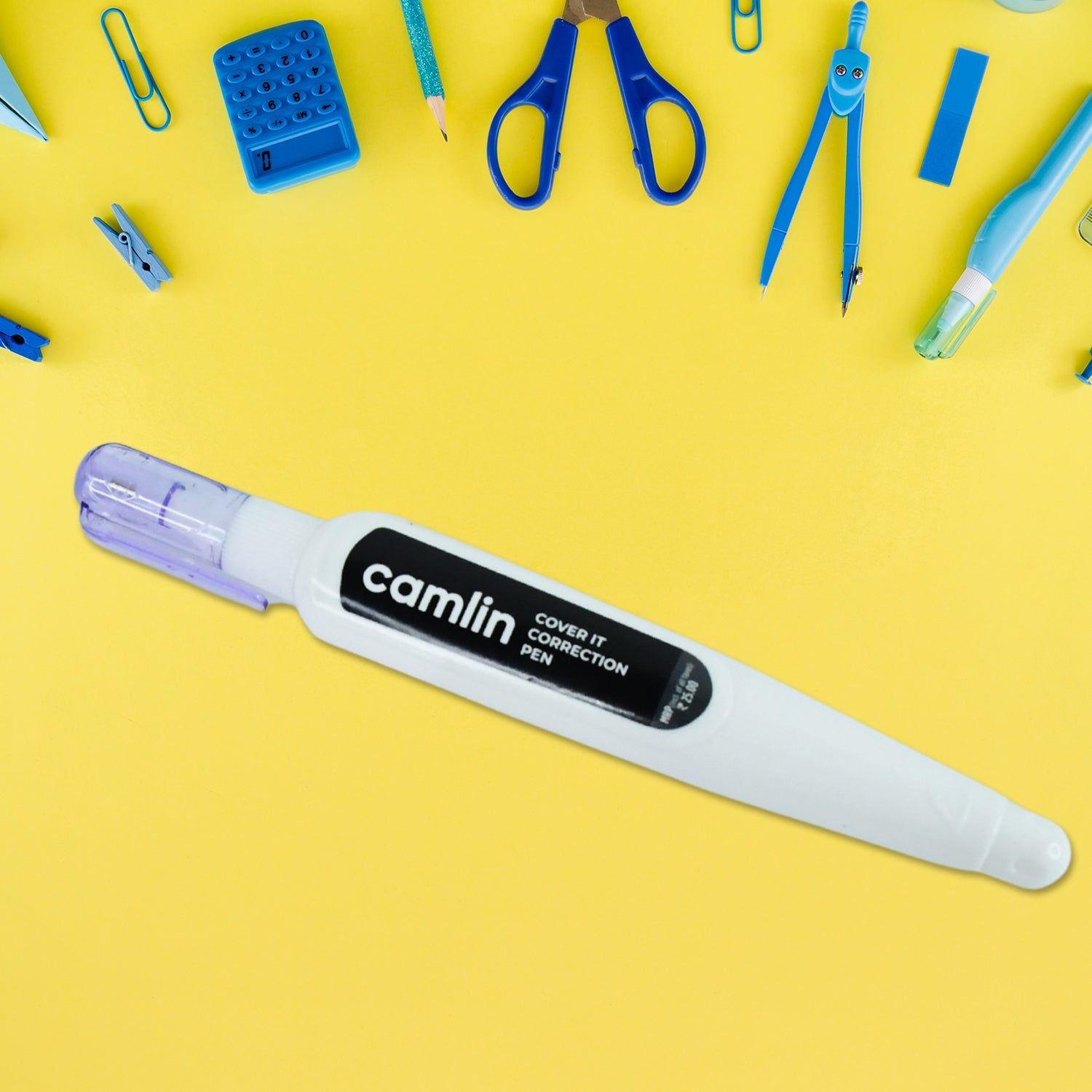 Camlin Cover It Correction Pen – Quick Dry & Smooth Coverage