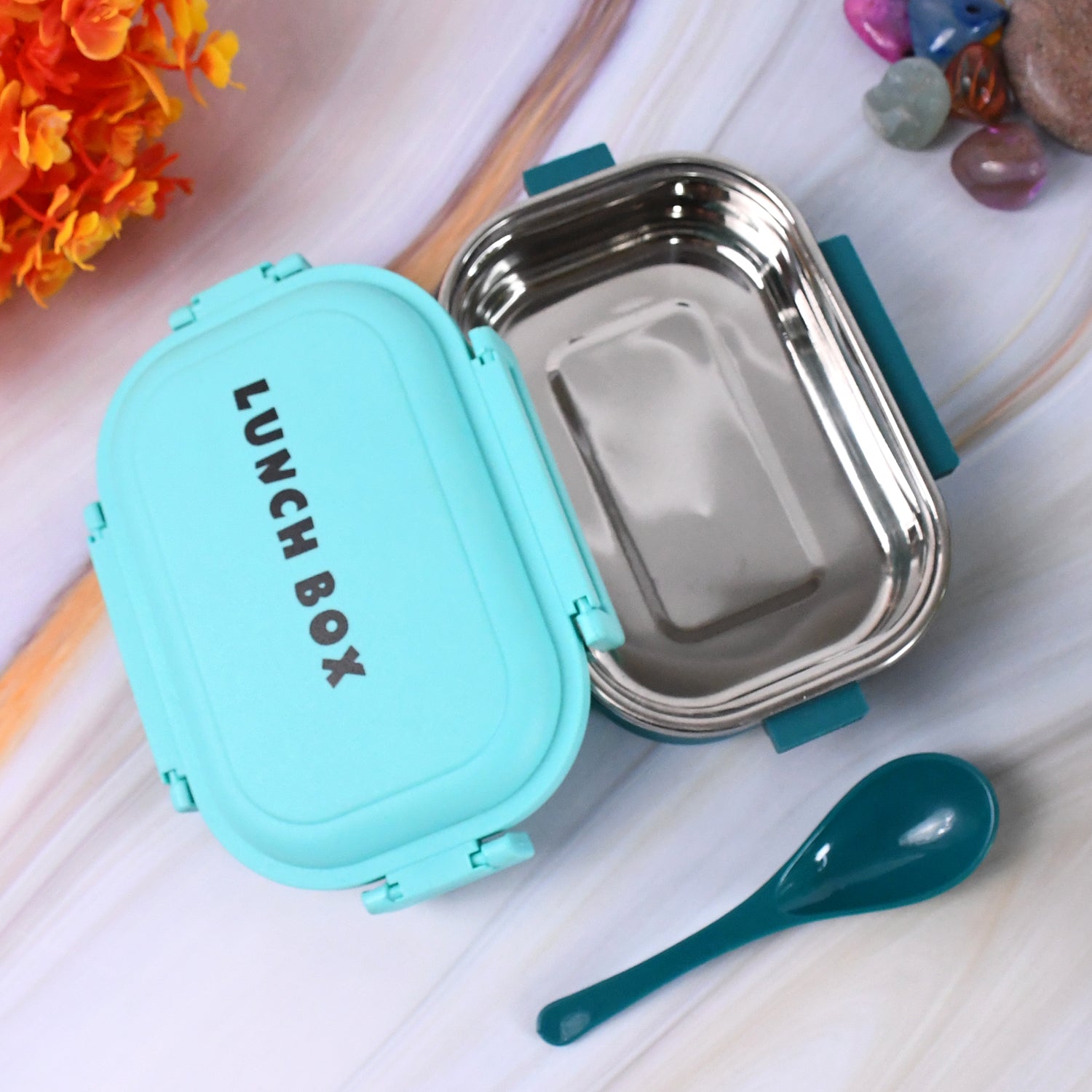 Customize Insulated Testy Stainless Steel Leakproof Lunch Box With Spoon (1 Set)