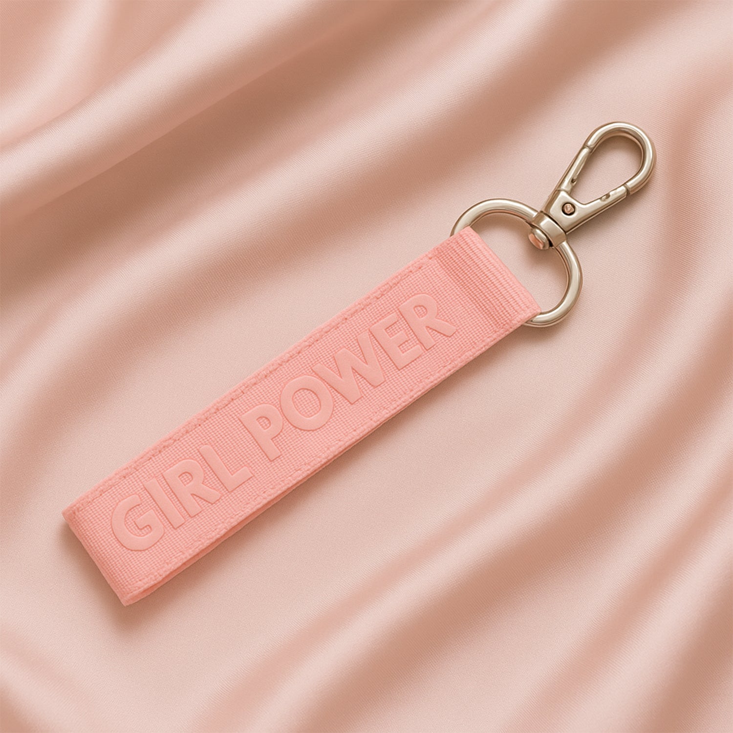 Fabric Ribbon Keychain (1 Pc, Mix Color)
