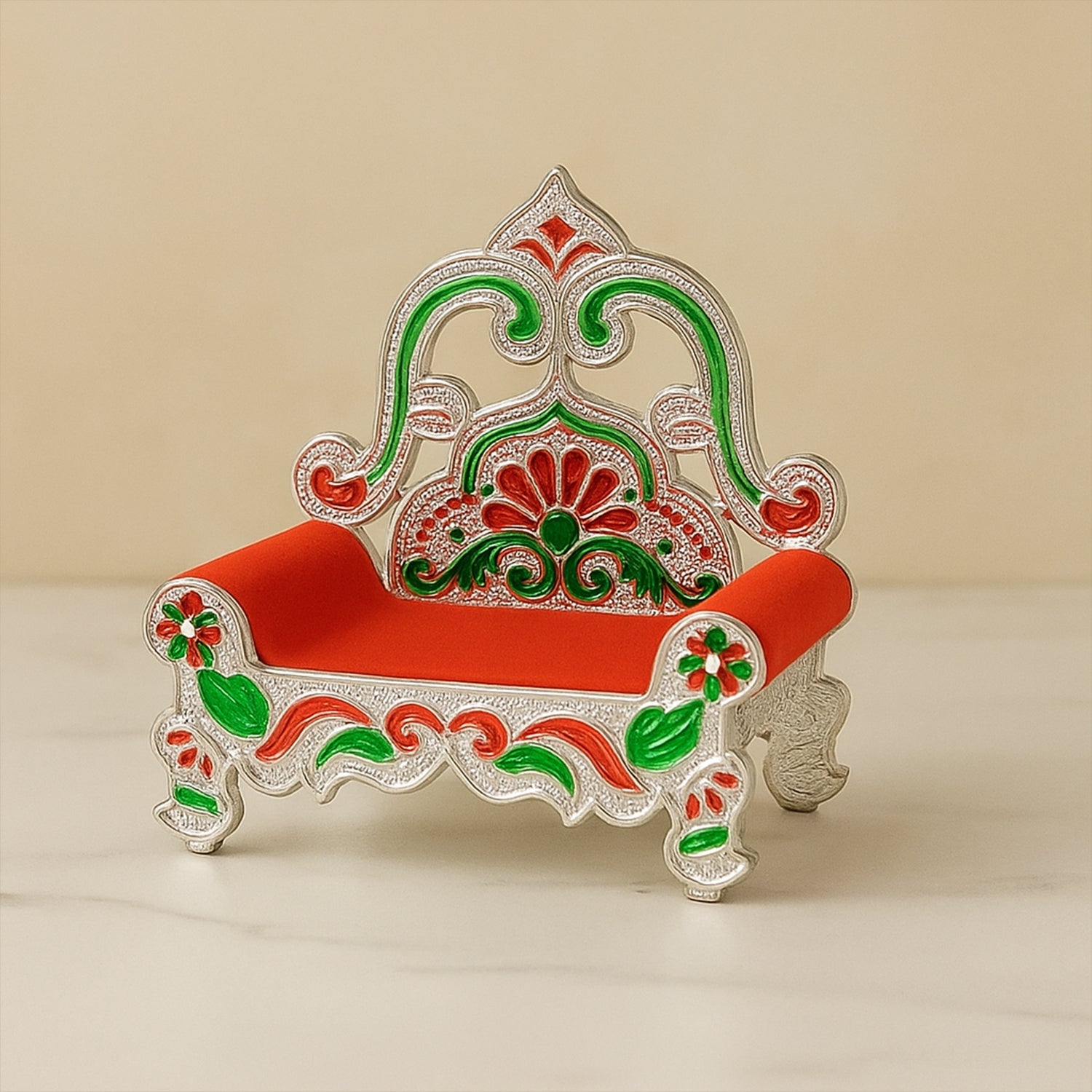 Plastic Decorative Small Singhasan for Laddu Gopal, Krishna Ji or Ganesha Idol (1 Pc)