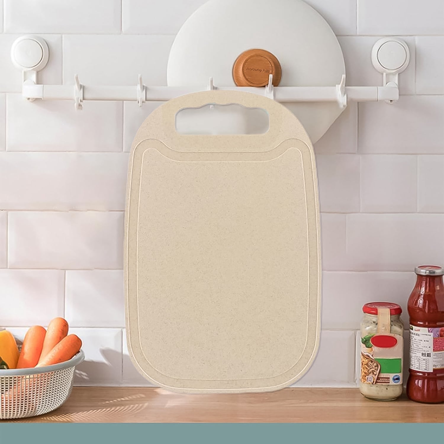 Durable Plastic Chopping Board 34x23 cm (1 Pc)