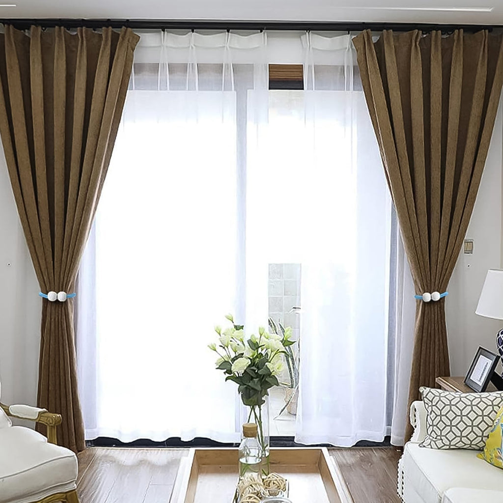 Polyester and Magnet Curtain (2 Pc)