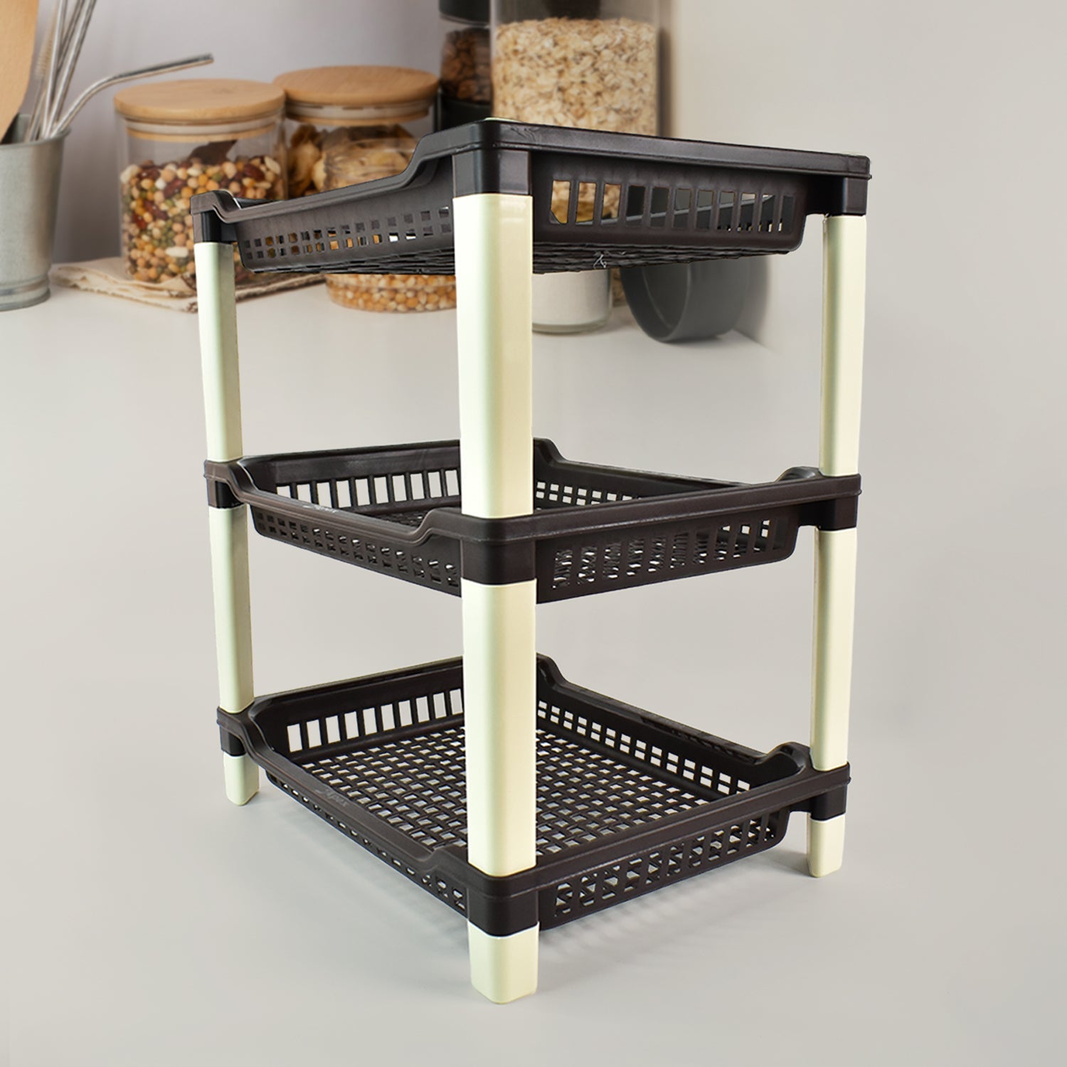 Apex Big Multi use Plastic Storage Rack – 3-Tier (1 Pc)