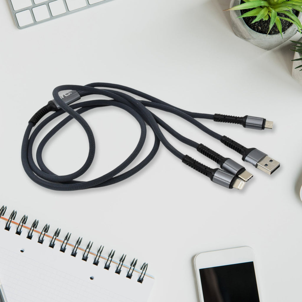 JK 3 in 1 Multi Super Fast Charging Cable (1 Pc / 1200 MM)