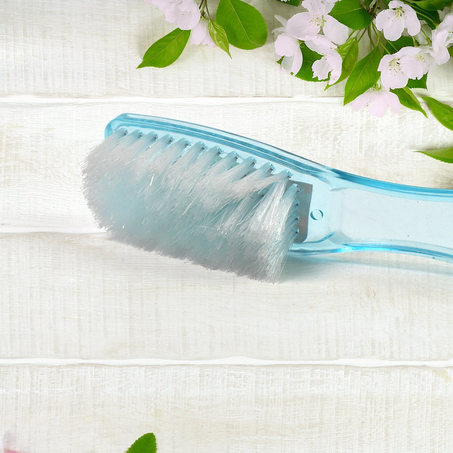 Plastic Handle Shoes Clothes Scrubbing Brush (1 Pc / Mix Color / 19 Cm)