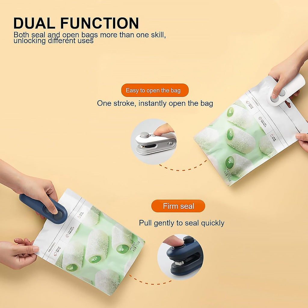 Customize Mini Bag Sealer, 2 in 1 Seal & Cutter Heat Sealers