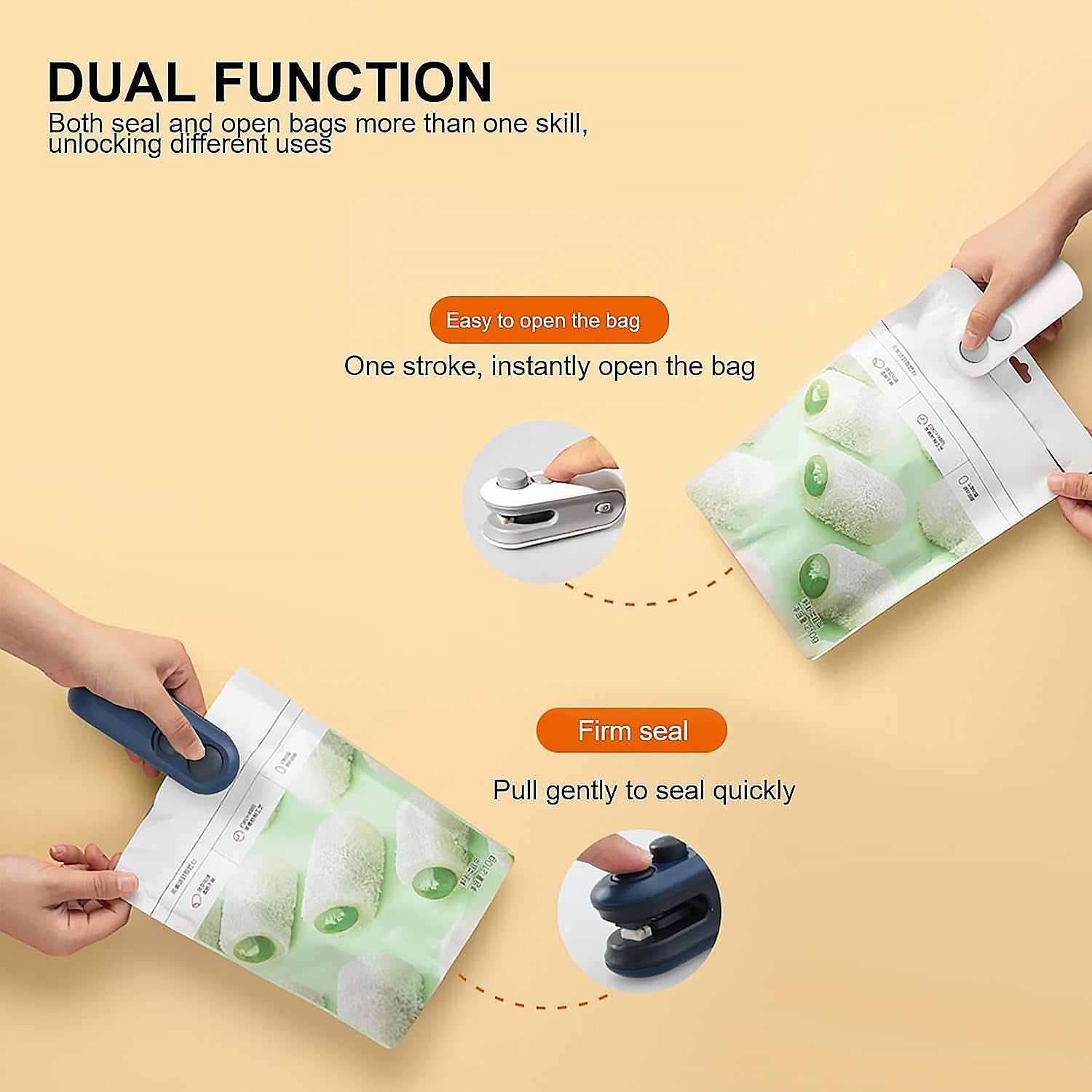 Customize Mini Bag Sealer, 2 in 1 Seal & Cutter Heat Sealers