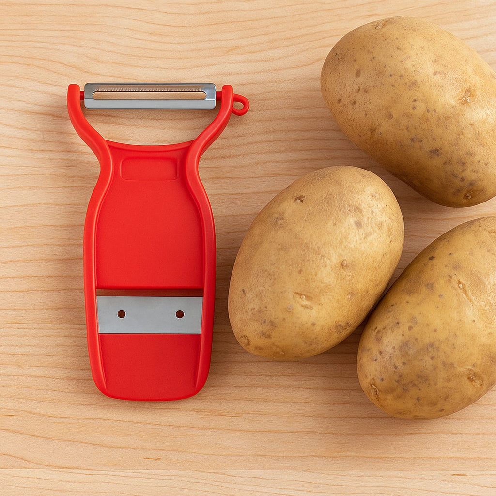 Supermom Swiss 2-in-1 Slicer & Peeler with Ultra Sharp Stainless Steel Blades