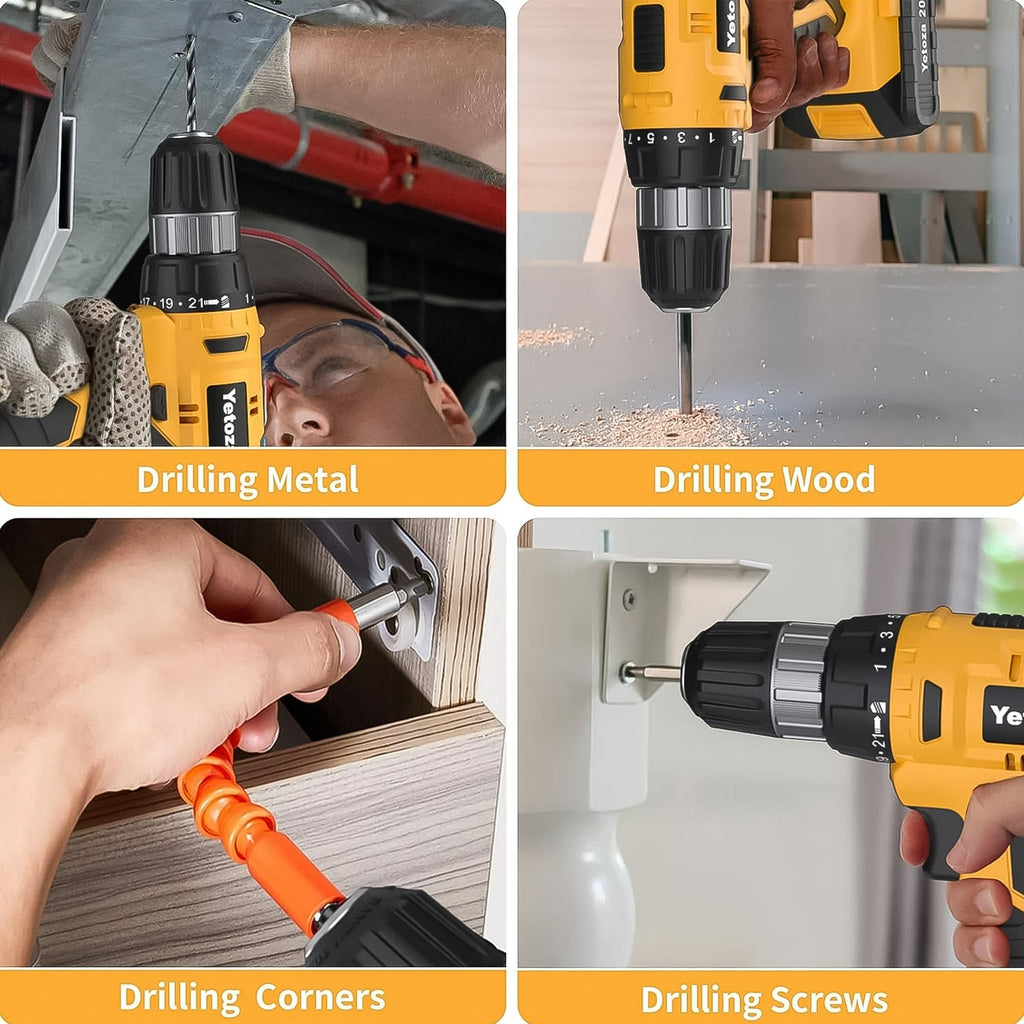 21 V lithium Double battery cordless drill set (29 Pcs Set)