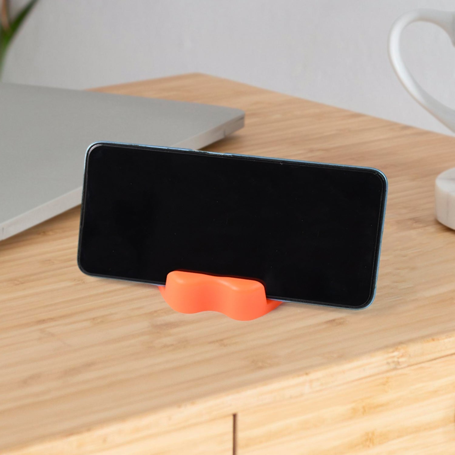 Customized / Personalized Apple-Shaped Plastic Mobile Phone Holder (1 pc & mix color)
