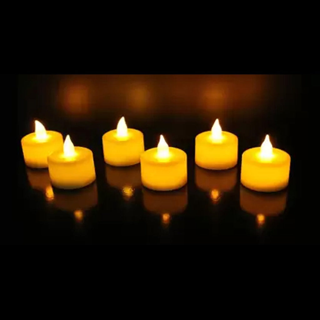 Festival Decorative - LED Tealight Candles, Diwali (White, 24 Pcs)
