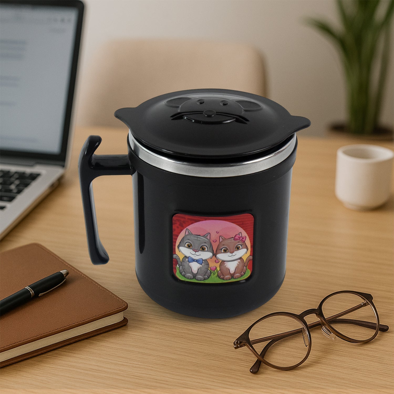Customize 1 Pc Apex Cat Mug – 250 ml Stainless Steel Insulated Inner with Cute Cat Print