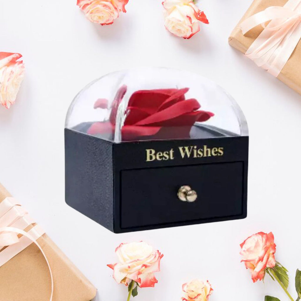 Preserved Eternal Rose Flower Gift Box Drawer (1 Pc)