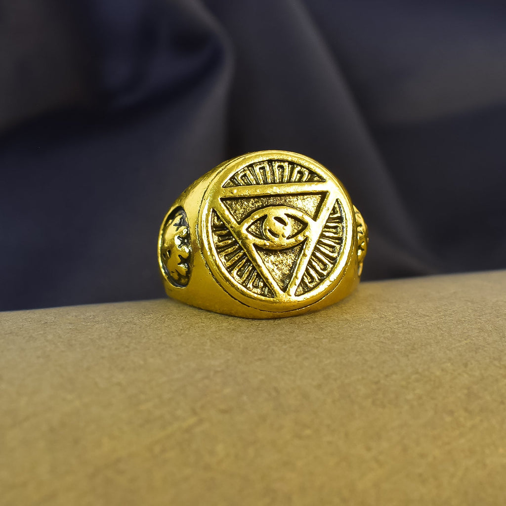 Men's Masonic Eye Ring – Stainless Steel Punk Hip Hop Style