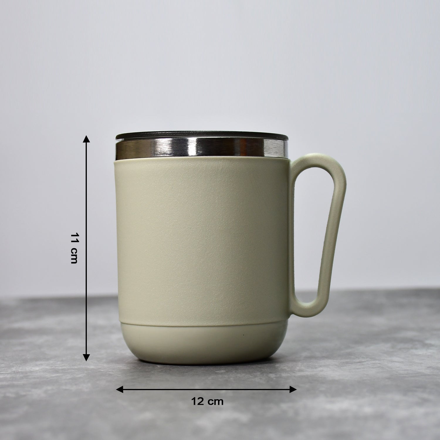 Customize Ganesh Premium Stainless Steel Coffee Mug with heat resistant mug lid. Approx 400Ml mug.