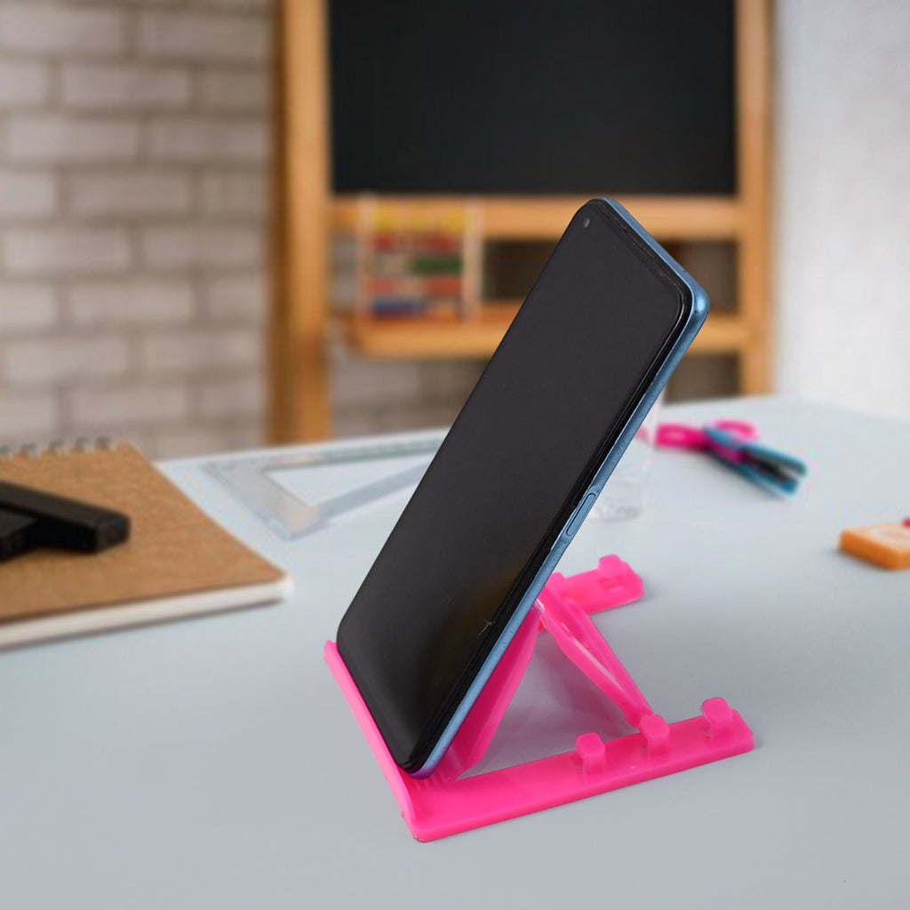 Customized / Personalized Adjustable Foldable Plastic Mobile Phone Stand Holder (1 Pc)