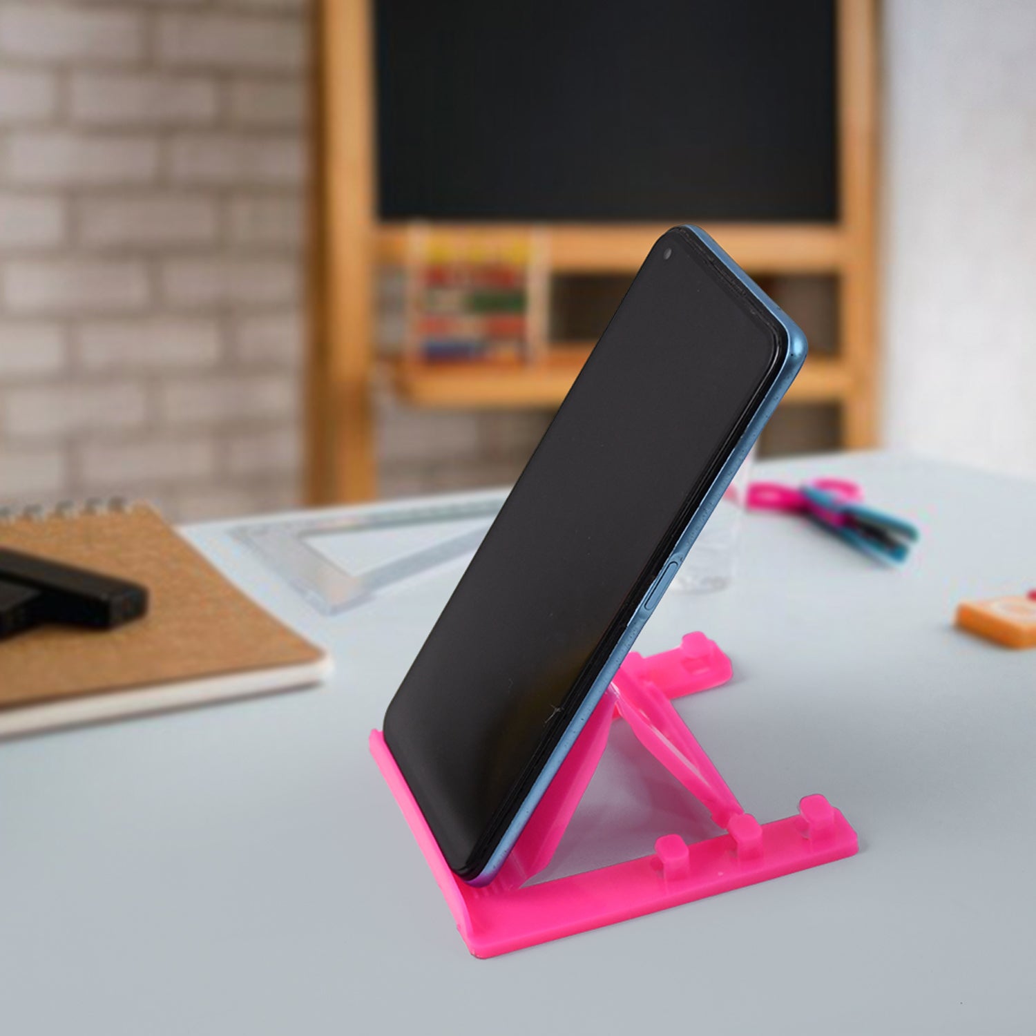 Customized / Personalized Adjustable Foldable Plastic Mobile Phone Stand Holder (1 Pc)