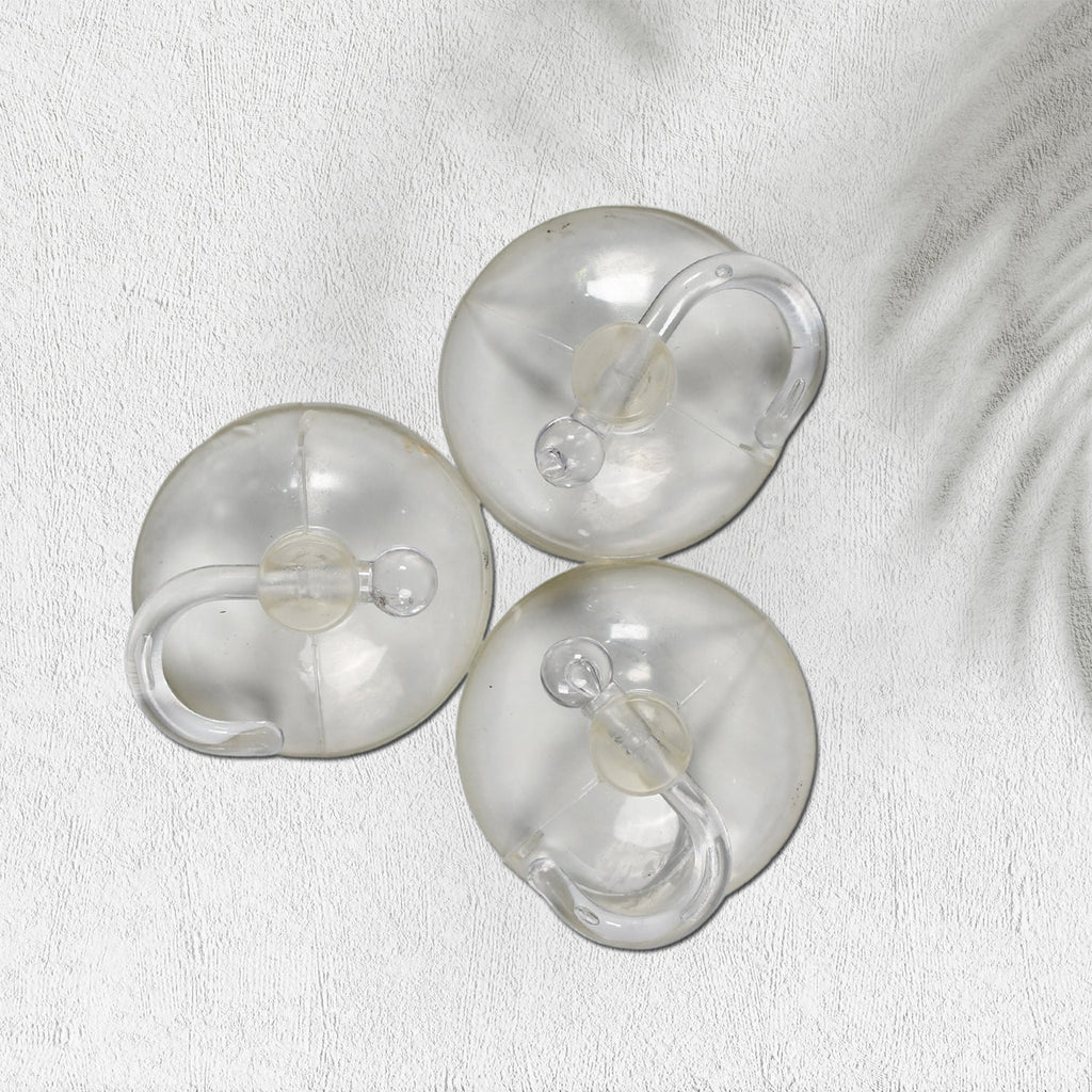 Transparent Rubber Vacuum Hangers for Bathroom, Kitchen, and Wall