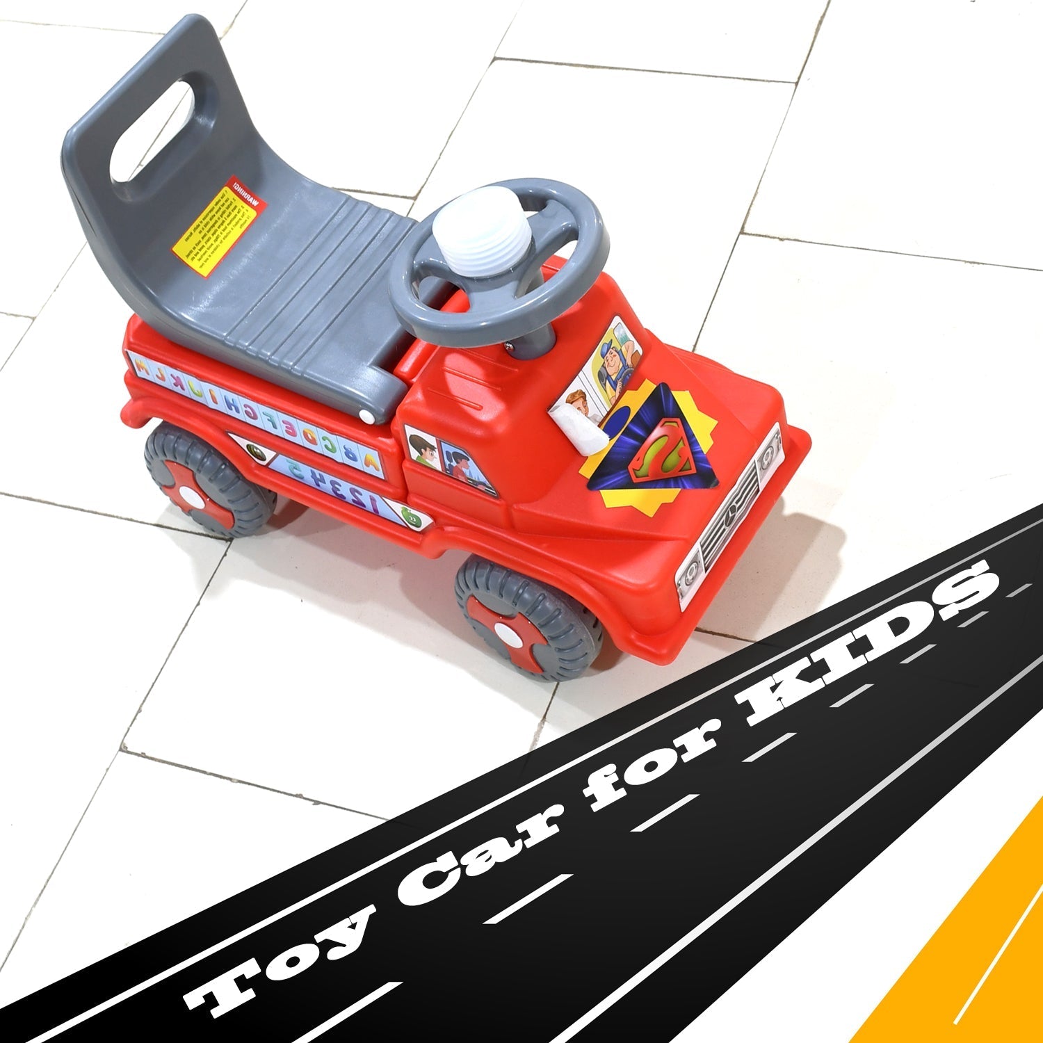 Kids Baby Ride-On Push Car with Musical Horn & Backrest – Perfect Toy for Toddlers