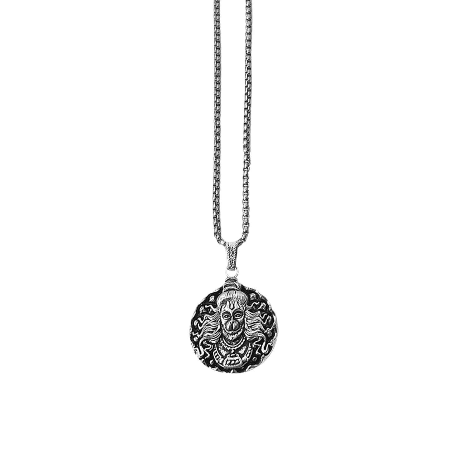 Hanuman faceLocket With Chain, Pendant Necklace Chain (1 Pc)