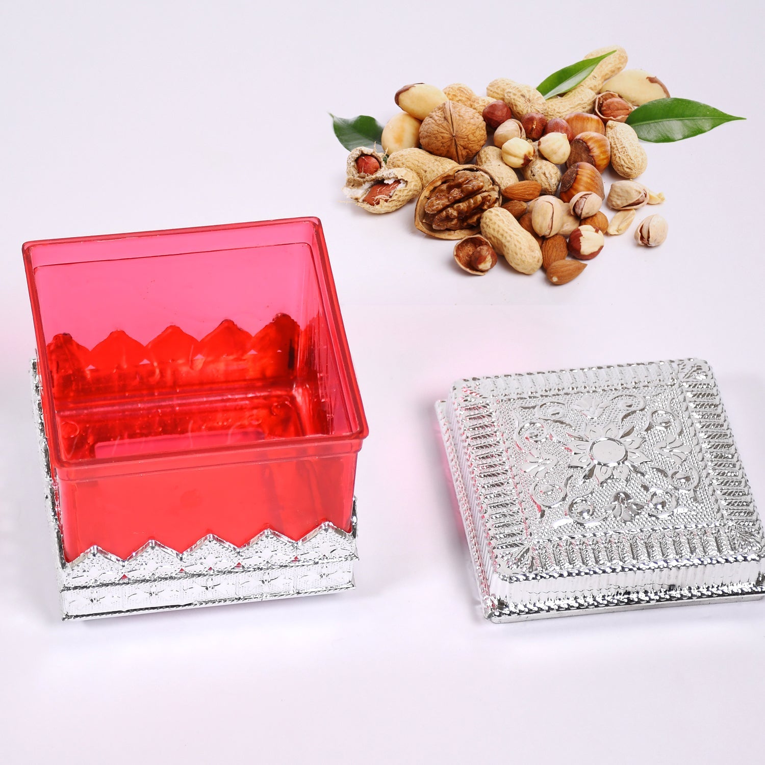 Ruby Dry fruit Storage Container - Attractive Design Box for Home & Kitchen